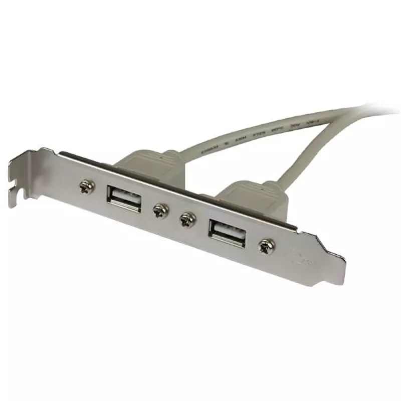 StarTech.com adaptador de placa de slot USB A fêmea de 2 portas, 2 x IDC, 2 x USB A, 0,286 m, prateado