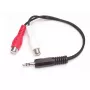 StarTech.com cabo de áudio estéreo 6in – ficha de 3,5 mm para 2x conector fêmea RCA