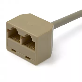 StarTech.com adaptador de cabo splitter RJ45 2-para-1 - F/M, 10/100Base-T(X), Cat5e, cinzento, policloreto de vinilo (PVC), 0,33 m, macho/fêmea