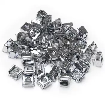 StarTech.com 50 unid. porcas de gaiola M5 para armário de servidor, porca de gaiola, aço inoxidável, aço inoxidável, M5, CE, TAA, REACH, 223,2 g
