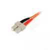 StarTech.com cabo de fibra ótica 1m - multimodo duplex 50/125 - LSZH cabo de patch de fibra ótica - LC/SC
