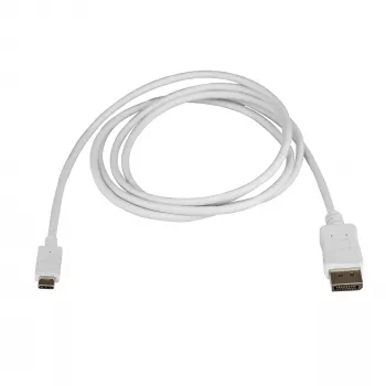 StarTech.com Cabo USB-C para DisplayPort 1.2 de 1,8 m 4K 60 Hz – Cabo adaptador USB-C para DisplayPort HBR2 – Cabo de vídeo DP Alt Mode para monitor DP – Compatível com Thunderbolt 3 – Branco