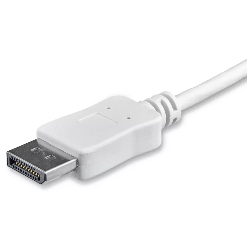 StarTech.com Cabo USB-C para DisplayPort 1.2 de 1 m 4K 60 Hz – Cabo adaptador USB-C para DisplayPort HBR2 – Cabo de vídeo USB Type-C DP Alt Mode para monitor DP – Funciona com Thunderbolt 3 – Branco