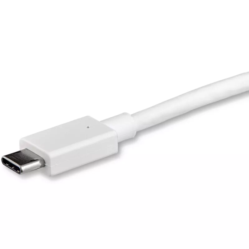 StarTech.com Cabo USB-C para DisplayPort 1.2 de 1 m 4K 60 Hz – Cabo adaptador USB-C para DisplayPort HBR2 – Cabo de vídeo USB Type-C DP Alt Mode para monitor DP – Funciona com Thunderbolt 3 – Branco