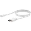 StarTech.com Cabo USB-C para DisplayPort 1.2 de 1 m 4K 60 Hz – Cabo adaptador USB-C para DisplayPort HBR2 – Cabo de vídeo USB Type-C DP Alt Mode para monitor DP – Funciona com Thunderbolt 3 – Branco