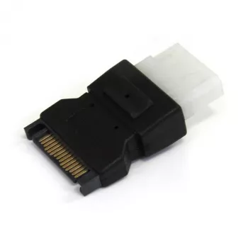 StarTech.com Adaptador de cabo de alimentação SATA para LP4, SATA (15 pinos), LP4 (4 pinos), Preto