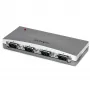 StarTech.com Hub adaptador USB para RS232 Serial DB9 de 4 portas, USB, Serial, Prateado, Plástico, CE, FCC, RoHS, 1 W