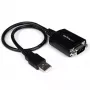 StarTech.com Cabo adaptador profissional USB para Serial de 1,8 m de 1 porta com retenção COM, adaptador USB para RS232 - TAA