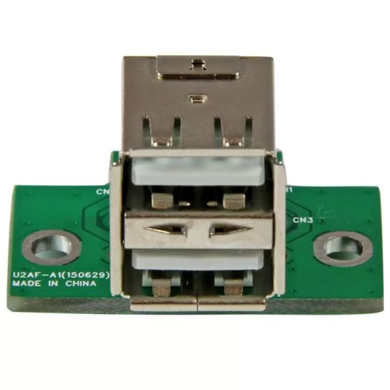 StarTech.com Adaptador de header de placa-mãe USB de 2 portas, IDC, USB 2.0, Preto, Verde, Aço inoxidável, 20 mm, 125 mm, 230 mm