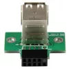 StarTech.com Adaptador de header de placa-mãe USB de 2 portas, IDC, USB 2.0, Preto, Verde, Aço inoxidável, 20 mm, 125 mm, 230 mm