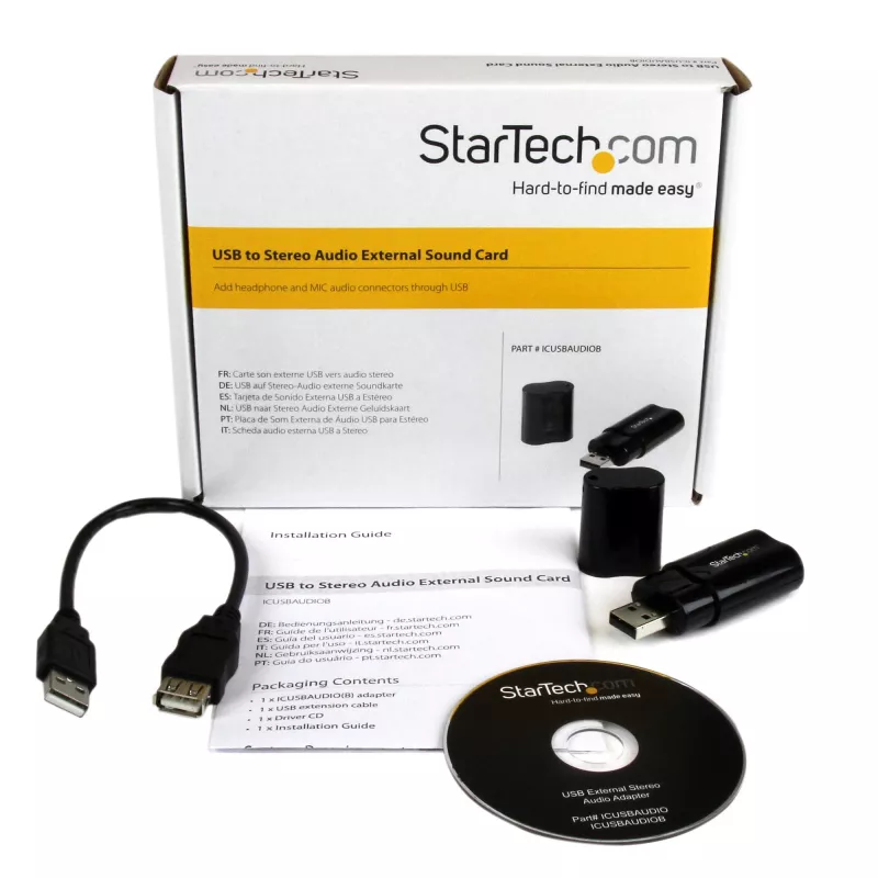 StarTech.com Adaptador de áudio estéreo USB Placa de som externa