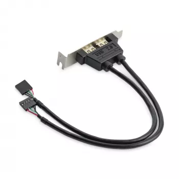 StarTech.com Adaptador de placa de slot de perfil baixo com 2 portas USB-A fêmea