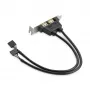 StarTech.com Adaptador de placa de slot de perfil baixo com 2 portas USB-A fêmea