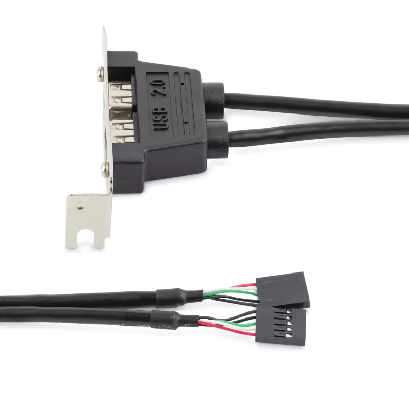StarTech.com Adaptador de placa de slot de perfil baixo com 2 portas USB-A fêmea
