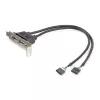 StarTech.com Adaptador de placa de slot de perfil baixo com 2 portas USB-A fêmea