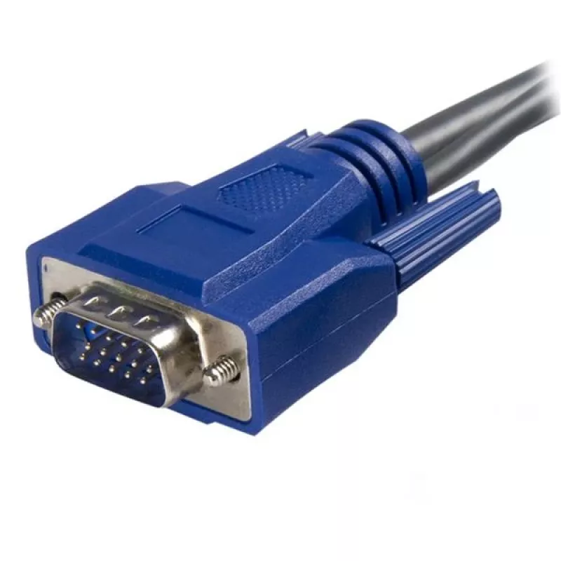 StarTech.com cabo KVM 2 em 1 USB VGA ultrafino de 1,8 m, preto, VGA, USB A + VGA, macho/macho, 189 g