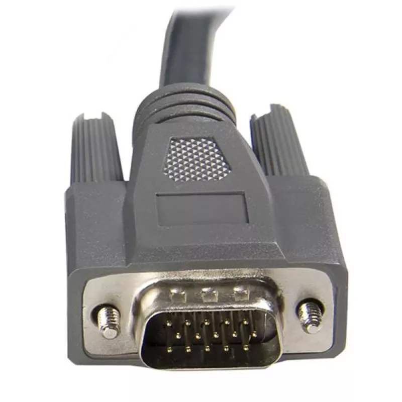 StarTech.com cabo KVM 2 em 1 USB VGA ultrafino de 1,8 m, preto, VGA, USB A + VGA, macho/macho, 189 g