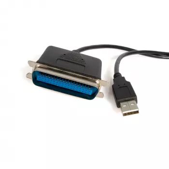 StarTech.com Adaptador de impressora USB para Paralelo de 10 ft – M/M, Preto, Centronics, USB Tipo-A, 30,5 m, ficha/ficha, CE, RoHS