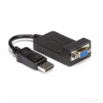 StarTech.com Adaptador DisplayPort para VGA – conversor ativo DP para VGA – vídeo 1080p – durável – adaptador de cabo DP/DP++ para monitor VGA – DP 1.2 para VGA – ficha DP com encaixe