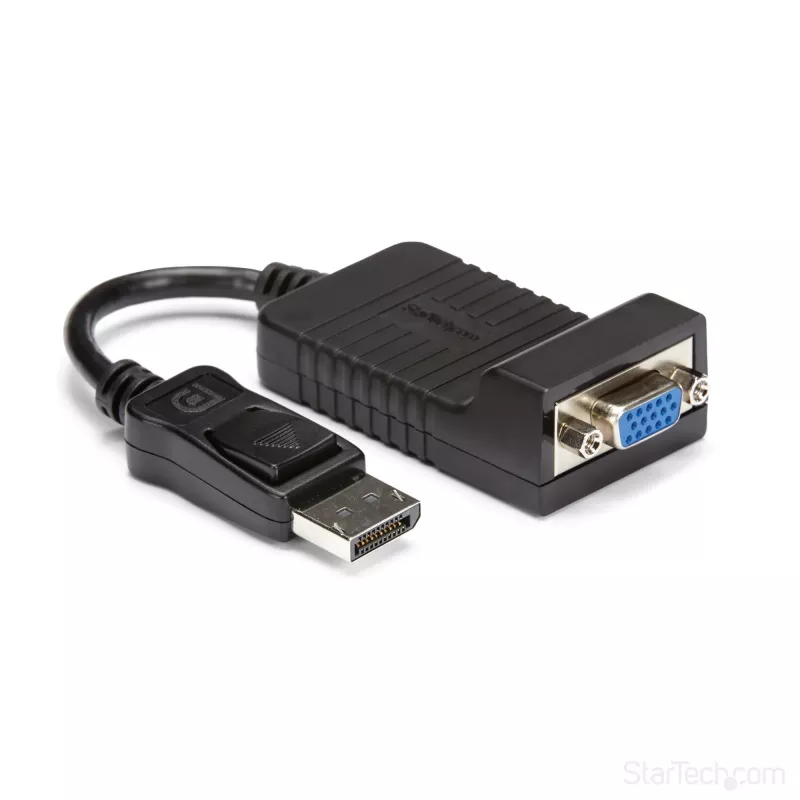 StarTech.com Adaptador DisplayPort para VGA – conversor ativo DP para VGA – vídeo 1080p – durável – adaptador de cabo DP/DP++ para monitor VGA – DP 1.2 para VGA – ficha DP com encaixe