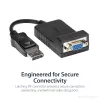 StarTech.com Adaptador DisplayPort para VGA – conversor ativo DP para VGA – vídeo 1080p – durável – adaptador de cabo DP/DP++ para monitor VGA – DP 1.2 para VGA – ficha DP com encaixe
