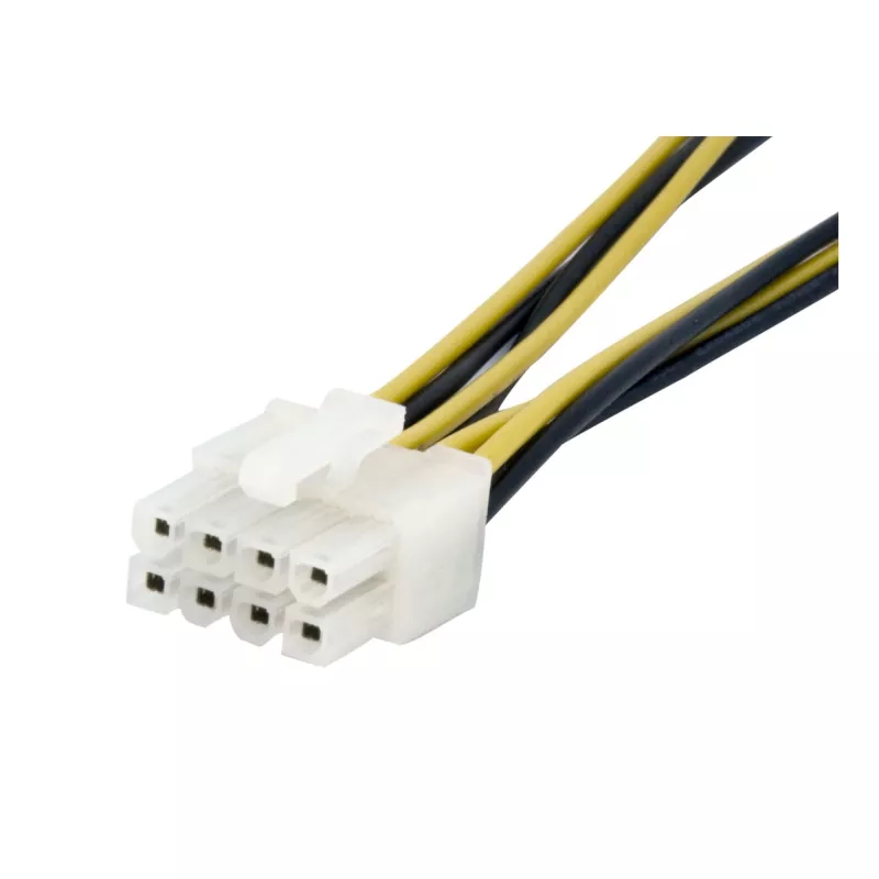 StarTech.com Adaptador de alimentação EPS de 4 pinos para 8 pinos de 15,2 cm com LP4 - ficha/conector fêmea