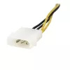 StarTech.com Adaptador de alimentação EPS de 4 pinos para 8 pinos de 15,2 cm com LP4 - ficha/conector fêmea