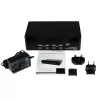 StarTech.com Switch KVM USB Dual-DVI de 4 portas com áudio e hub USB 2.0