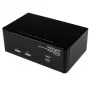 StarTech.com Switch KVM DVI VGA Dual Monitor USB de 2 portas com áudio e hub USB 2.0
