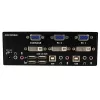 StarTech.com Switch KVM DVI VGA Dual Monitor USB de 2 portas com áudio e hub USB 2.0