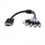 StarTech.com Cabo de monitor Coax HD15 VGA para 5 BNC RGBHV de 1 ft - M/F