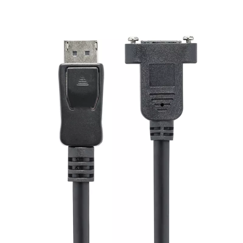 StarTech.com Cabo DisplayPort de montagem em painel de 1m - 4K x 2K - Cabo de extensão DisplayPort 1.2 ficha para conector fêmea - Cabo de extensão de vídeo DP com conector DP de montagem em painel - Cabo de monitor DP