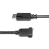 StarTech.com Cabo DisplayPort de montagem em painel de 1m - 4K x 2K - Cabo de extensão DisplayPort 1.2 ficha para conector fêmea - Cabo de extensão de vídeo DP com conector DP de montagem em painel - Cabo de monitor DP