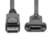 StarTech.com Cabo DisplayPort de montagem em painel de 1m - 4K x 2K - Cabo de extensão DisplayPort 1.2 ficha para conector fêmea - Cabo de extensão de vídeo DP com conector DP de montagem em painel - Cabo de monitor DP