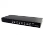 StarTech.com Switch KVM USB VGA para rack de 8 portas com áudio (cabo de áudio incluído)