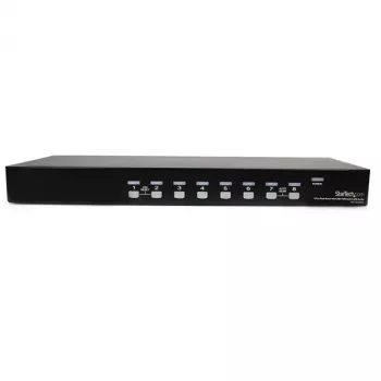 StarTech.com Switch KVM USB VGA para rack de 8 portas com áudio (cabo de áudio incluído)