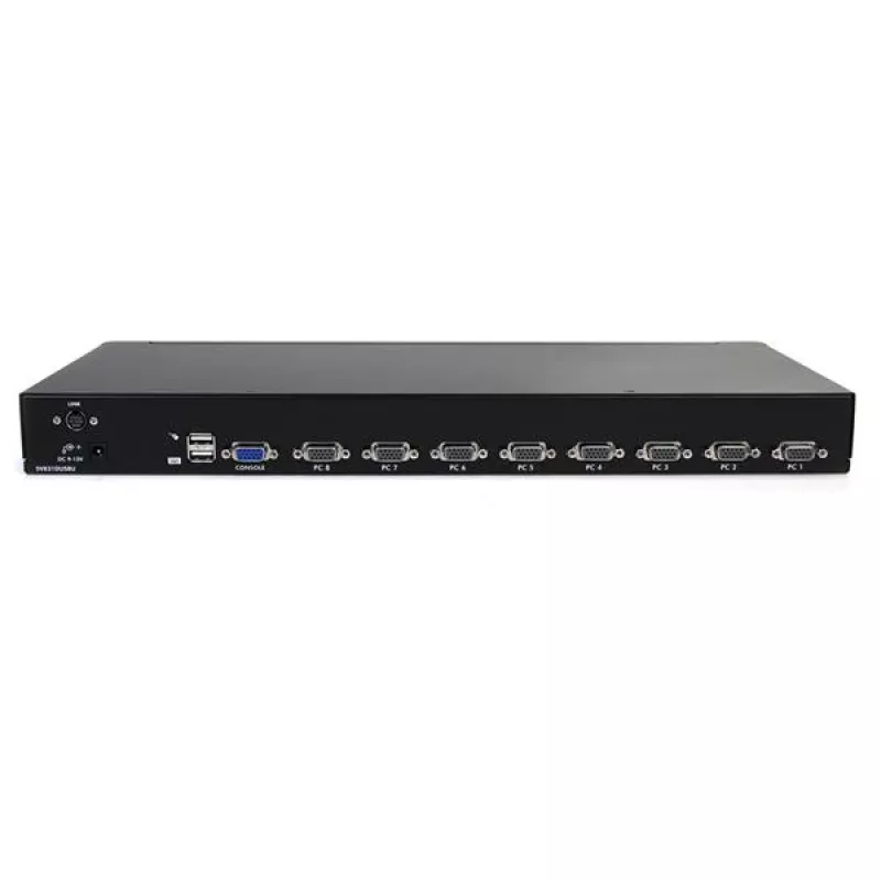 StarTech.com Switch KVM USB para rack 1U de 8 portas com OSD, 1920 x 1440 píxeis, montagem em rack, 1U, Preto