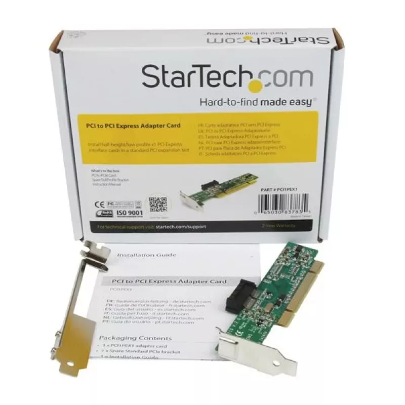 StarTech.com Placa adaptadora PCI para PCI Express, PCI, PCIe, PCI 2.3, CE, FCC, TAA, Pericom - PI7C9X111SL, 0 - 85 °C