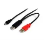 StarTech.com Cabo USB em Y de 1,8 m para discos externos – USB-A para Mini-B