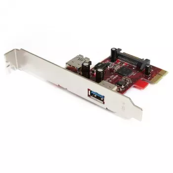 StarTech.com placa PCI Express SuperSpeed USB 3.0 de 2 portas com suporte UASP - 1 interna 1 externa