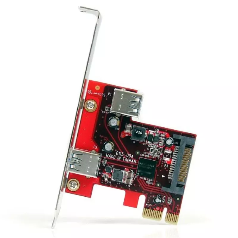 StarTech.com placa PCI Express SuperSpeed USB 3.0 de 2 portas com suporte UASP - 1 interna 1 externa