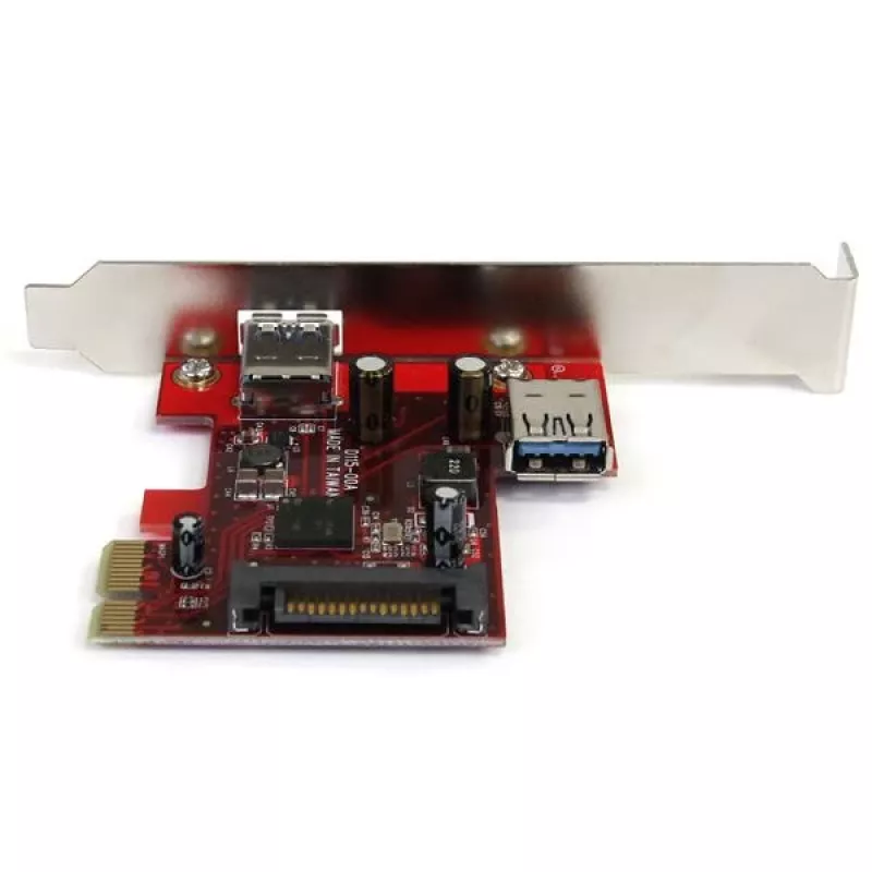 StarTech.com placa PCI Express SuperSpeed USB 3.0 de 2 portas com suporte UASP - 1 interna 1 externa
