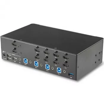 StarTech.com comutador KVM HDMI de 4 portas – 4K 30Hz – duplo ecrã
