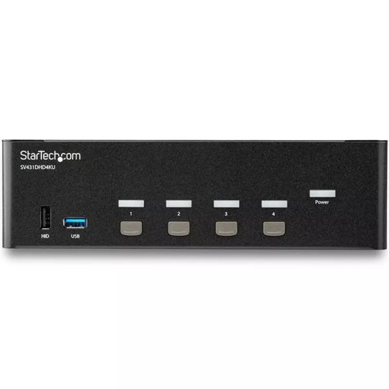 StarTech.com comutador KVM HDMI de 4 portas – 4K 30Hz – duplo ecrã