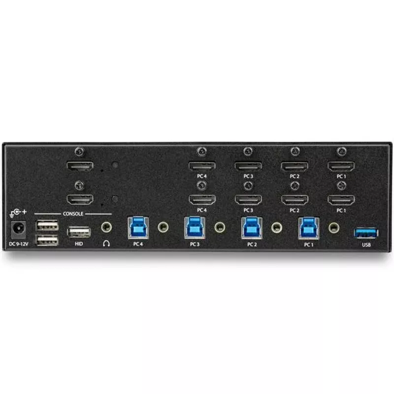 StarTech.com comutador KVM HDMI de 4 portas – 4K 30Hz – duplo ecrã