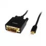 StarTech.com cabo Mini DisplayPort para DVI de 1,8 m – cabo adaptador Mini DP para DVI – vídeo 1080p – passivo mDP para DVI-D Single Link, mDP ou Thunderbolt 1/2 Mac/PC para monitor/ecrã DVI