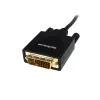 StarTech.com cabo Mini DisplayPort para DVI de 1,8 m – cabo adaptador Mini DP para DVI – vídeo 1080p – passivo mDP para DVI-D Single Link, mDP ou Thunderbolt 1/2 Mac/PC para monitor/ecrã DVI