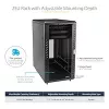 StarTech.com armário de rack de servidor 4 postes 25U, armário de rack de dados 19 polegadas com fecho para equipamento de computador / AV / TI, rack de escritório / rede doméstica com rodas e calhas de montagem ajustáveis