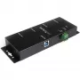 StarTech.com hub USB 3.0 industrial de 4 portas com proteção ESD~hub USB 3.0 de 4 portas - 5Gbps - hub USB-A industrial em metal - hub de dados USB para montagem na parede ou secretária - hub de expansão USB em conformidade TAA
