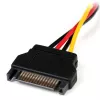 StarTech.com adaptador de cabo de alimentação SATA para LP4 de 15,24 cm – B/M, Molex (4 pinos), SATA 15 pinos, 0,1524 m, macho, macho, reto